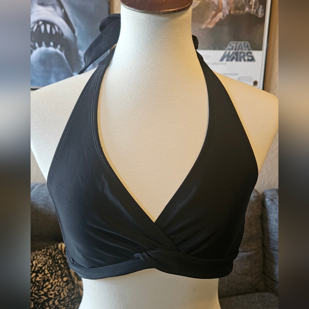 Athleta Black Knot Bikini Top Size 36 B C